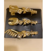 SERVİS MAŞA SETİ 3'LÜ ALTIN GALA MODEL