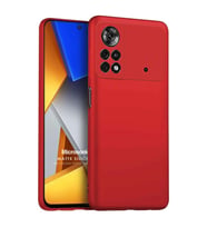 Microsonic Matte Silicone Xiaomi Poco M4 Pro 4G Kılıf Kırmızı