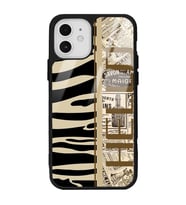 iPhone 12 - 12 Pro Uyumlu Zebra Gazete Tasarımlı Glossy Telefon Kılıfı