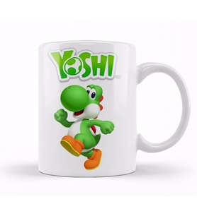Mario Ve Yoshi Kupa Bardak Porselen