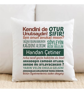 Kişiye Özel Öğretmenimin Klasik Sözleri Yastık