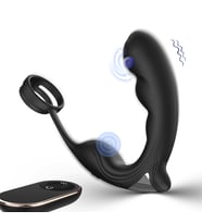 Sliding 9 Fonksiyonlu Titreşimli Kumandalı Penis Halkası ve Prostat Vibratör