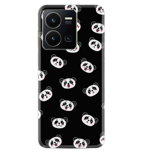 Vivo Y35 Kılıf Silikon Desen Özel Seri Panda Suratları 1773