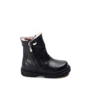 FAST STEP Hakiki Deri Kürklü Unisex Çocuk Klasik Bot 769KXA120 (Siyah)