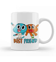 Gumball & Darwin Baskılı Sevimli Best Friends Kupa Bardak Porselen