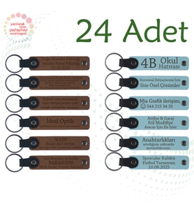 A Kahve & Gök Mavi, Sanat Sergisi Ziyaretçilerine Hatıra, 24’lü Set, Kişiselleştirilebilir Hediyelik