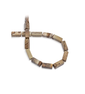 Ağaç Jasper Doğal Taş Dikdörtgen Kesim 8x20mm Dizi