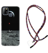 INFINIX Smart 4 5 6 Zero 8 S5 Pro Kılıf Boyun Asklı Rasta Silikon Astronoot Red Baloon 1608