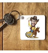 Kişiye Özel Atlı Kovboy Karikatürlü Anahtarlık