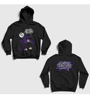 Presmono Unisex Siyah Them King Diamond Sırt Baskılı Kapüşonlu Sweatshirt 556057tt