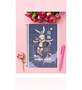 Shimakaze Anime Defter 1 Adet Özel Tasarım A4 Boyutu Telli Çizgili Defter 21*29 Cm