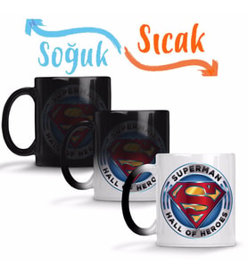 Superman Süperman Sihirli Kupa Bardak Porselen