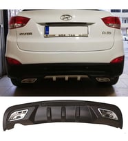 Hyundai ix35 Difüzör Difizör Siyah + Kare Egzoz Görünüm C Tip
