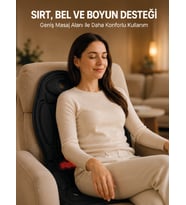 Ev Ofis Araç Uyumlu Isıtmalı Tam Vücut Masaj Minderi