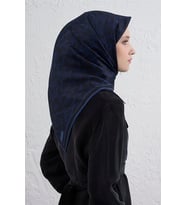 Sura İpek Eşarp -2025/2026 -9408D (Lacivert)
