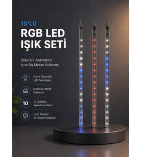 Kayan Yıldız Efektli RGB LED Işık Seti İç ve Dış Mekan Kullanımı