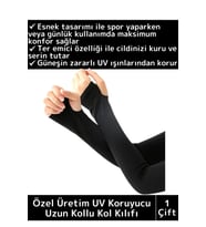 Premium Yüksek Kaliteli UV Koruyucu Esnek Ter Emici Motorsiklet Tesettür Spor Uzun Kol Kılıfı 1 Çift