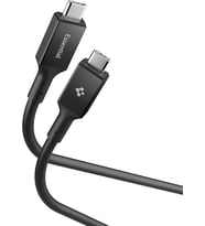USB-C to USB-C 1.2 Metre Kablo 240W Güç/PPS 2.0 Super Hızlı Şarj / 40Gbps (E-Marker Çip) Data / 8K Görüntü Aktarım / USB4 Gen3 Type-C Ekstra Dayanıklı Black - ACA09461