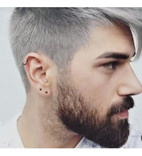 Cerrahi Çelik Top Piercing Tragus Helix Lob Conch Kııkırdak 8 mm Siyah Renk (Çok Renkli)