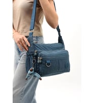 Çapraz Askılı Ultra Hafif Çok Cepli Bayan Omuz Çantası Mavi (Model: 571-6D)
