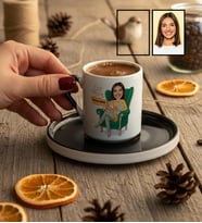 Kişiye Özel Karikatürlü Cat Mom Kedi Annesi Türk Kahvesi Fincanı Anneler Günü Hediyesi
