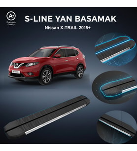Nissan X-Trail S-Line Premium Krom Yan Basamak 2015 Sonrası