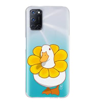 Oppo A52/A72/A92 Uyumlu Tatlı Ördek Desenli Şeffaf Telefon Kılıfı