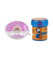 Goot Wick Lehim Sıvı Lehim 138 C Mchanic Solder Paste 42 Gr Lehim Emme Temizleme Teli 2,0 Mm 2 İn 1