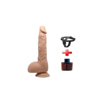 24 cm Belden Bağlamalı Realistik Vantuzlu Dildo Penis