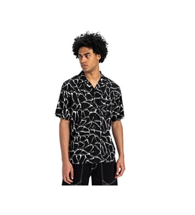 Quiksilver Mercury Chrome Ss Shirt Erkek Günlük Gömlek EQYWT04626-BLMC Siyah