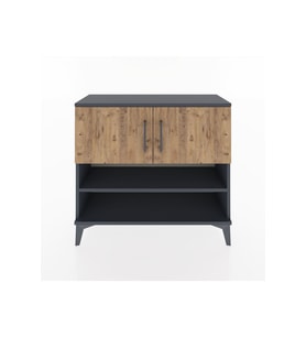 Arges Şifonyer 3 Raflı 2 Kapaklı 88x30x80 Antrasit-Çam