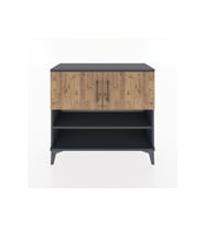 Arges Şifonyer 3 Raflı 2 Kapaklı 88x30x80 Antrasit-Çam