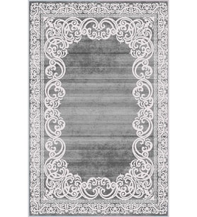 Eliana Home Baskılı, Yıkanabilir Kaymaz Taban Salon Halısı LNA0342 100x150 cm (Gri)
