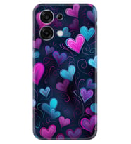 Oppo A6 Pro Kılıf Boutique Baskılı Resimli Mavi Kalp Pcode -082