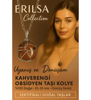 Sertifikalı Gümüş Tel Sargılı Kahverengi Obsidyen Taşı Kolye – 30-35 mm Koruma ve Dönüşüm Taşı (Çok Renkli)