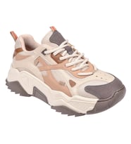 Sms Kadın Spor Ayakkabı Sneaker SMS-65137 BEJ KAHVE