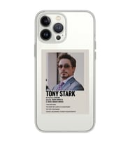 Iphone 15 Pro Uyumlu Tony Stark Robert Downey JR. Desenli Şeffaf Telefon Kılıfı