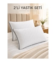 Kapitone 2’li Yastık Seti Yumuşak Konforlu Uyku Yastığı