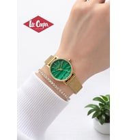 Lee Cooper Küçük Kasa Vintage Hasır Kordon 2 Yıl Garantili 3 Atm Kadın Kol Saati+Bileklik 08292.170