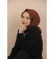 Çikolata Quaj İpeksi Caz Eşarp