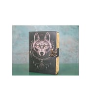 Kişiye Özel Kurt Büstü Deri Defter - 18x13cm