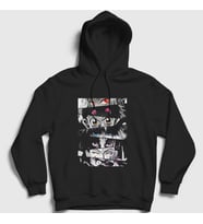 Presmono Unisex Beyaz Eyes Anime Hunter X Hunter Kapüşonlu Sweatshirt 238100tt (Siyah)