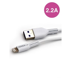 Apple Iphone Uyumlu 2.2 A Lightning & USB Data ve Şarj Kablosu 1 Metre Beyaz Tüm Modellerle Uyumlu