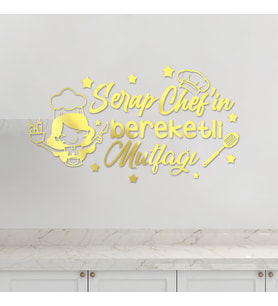 İsimli Chefin Bereketli Mutfağı Mutfak Yazısı (Altın)