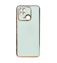Xiaomi Redmi 10C Kılıf Bark Kenarları Altın Renk Kılıf (Su Yeşili)