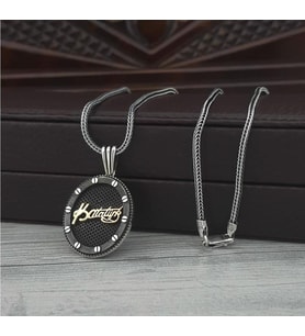 Kemal Atatürk Oval Model Gümüş Erkek Kolye Zincir 6618900003076