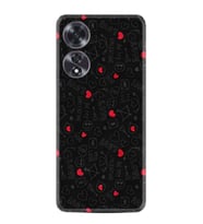 Oppo A60 Kılıf Boutique Baskılı Resimli Siyah Kalp ve Ok Pcode -064