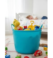 Turkuaz, Esnek Plastik Kova – 20 Litre, Temizli Kovası, Esneyebilen Oyuncak ve Çamaşır Sepeti