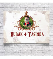 Denizci Temalı Doğum Günü Afişi
