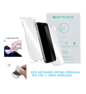 Google Pixel 6A NANO Ekran Koruyucu + Full Arka Kaplama SET Esnek ULTRA İnce - SANDEX - EPU HD
